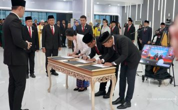 Lantik 67 Pejabat Struktural dan Fungsional, Menteri AHY Harapkan Jajaran Kementerian ATR/BPN Bangun Semangat Integritas